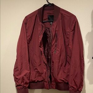 H&M Burgundy Bomber Jacket Sz M